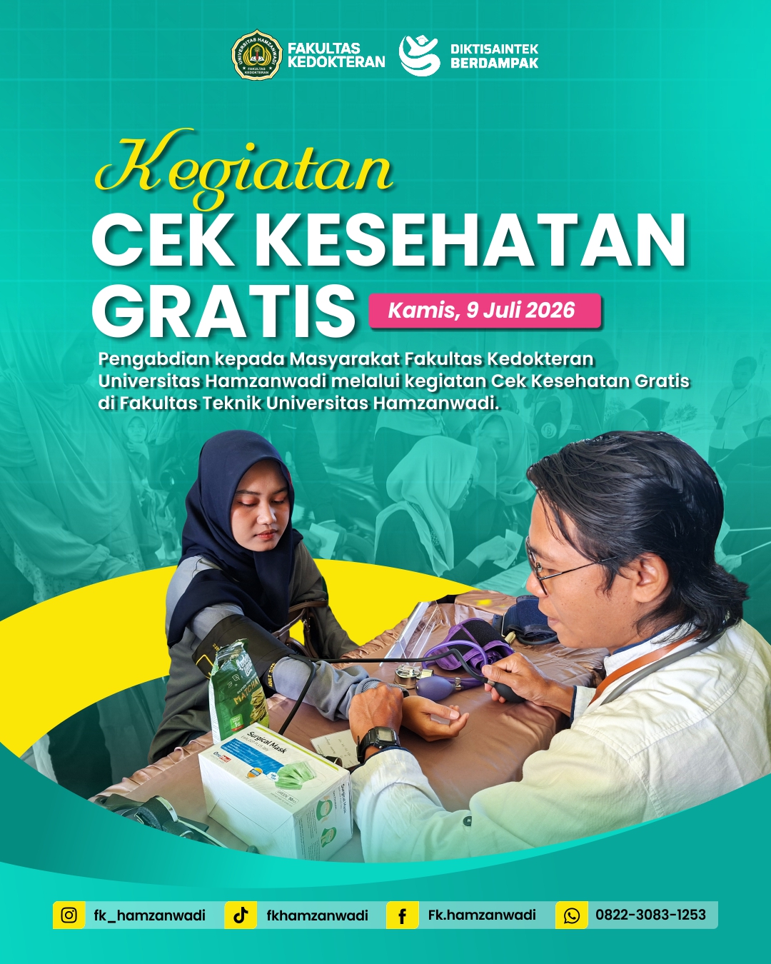 Peduli Kesehatan Sivitas Akademika, FK Universitas Hamzanwadi Hadirkan Pemeriksaan Gratis